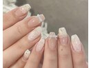 お花柄 レースネイル