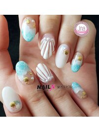 マーメイドネイル☆水滴ネイル