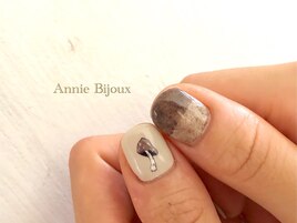 ＊brown mushroom nail＊　Art90
