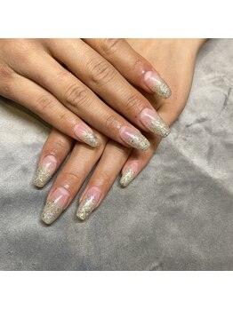 長さ出しラメグラデーション