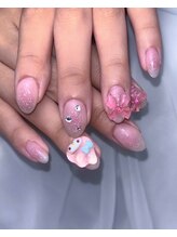 ホランイネイル(HORANGI NAIL)/フリーアートM＋有料パーツ
