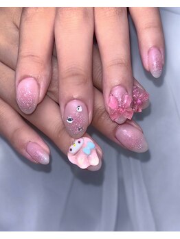 ホランイネイル(HORANGI NAIL)/フリーアートM+有料パーツ