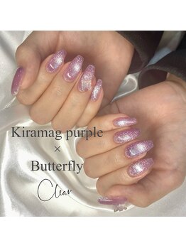 クリア なんば店(Clear)/きらマグパープル×蝶パーツ
