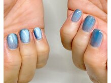 ラヴィネイル(La Vie Nail)/お洒落ブルー/透け感/秋ネイル