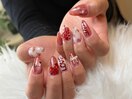 バレンタインnail