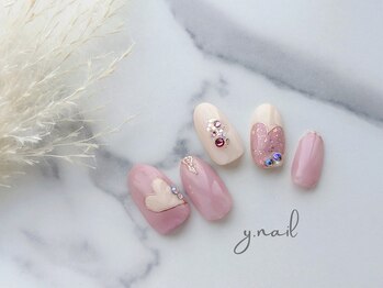 ワイネイル(Y.nail)/ピンクでハート