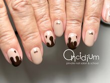 オンシジューム(Oncidium)/バレンタインネイル♪