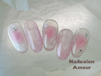 アムールユシマテン 上野湯島店(Amour)/ キラキラ春夏のネイル¥7980