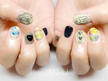 ヌル ネイル 新宿(NURU NAIL)の写真/【画像持ち込み￥9000～】手描き＆アレンジ＆概念ネイル◎韓国個性派ネイルで話題！