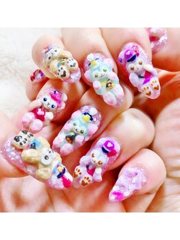 ネイルコレクション ピンク(Nail Collection Pink)/ジェル放題+キャラ♪ダッフィー