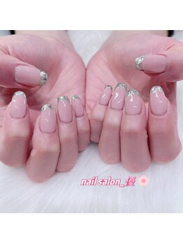 ネイルサロン 優/大人気ガラスフレンチ