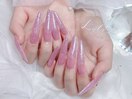 ロングネイルワンカラー