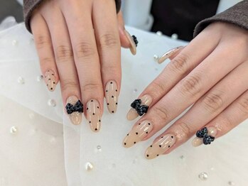 ベーシック 川越店(Basic)の写真/チップ長さだしですらりと美しい指先へ♪長さだし＋デザインアートコース¥13000☆周りと差をつけるデザイン