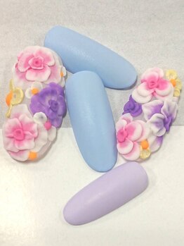 ネイリックス 栄ガスビル(NAILX)/3Dネイル☆フラワーネイル