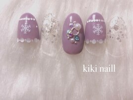雪の結晶ネイル