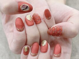 秋色マットネイル【池袋】