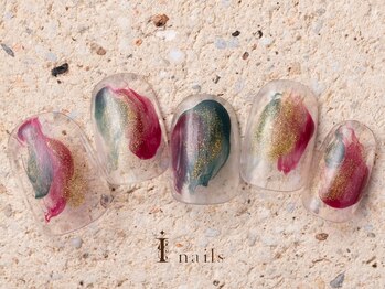 アイネイルズ 町田店(I nails)/クリア冬色ニュアンス6480円