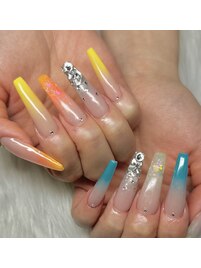 夏ネイルでギャルネイル