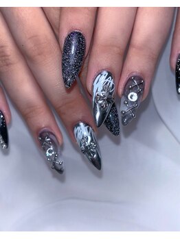 ホランイネイル(HORANGI NAIL)/フリーアートL+長さ出し10本