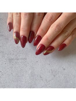 リアンスネイル ヴィヴィッド 岡山店(LianS nail ViViD)/ワンカラー＋ミラー