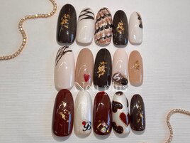 定額￥7300　バレンタインネイル