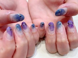 塗りかけネイル