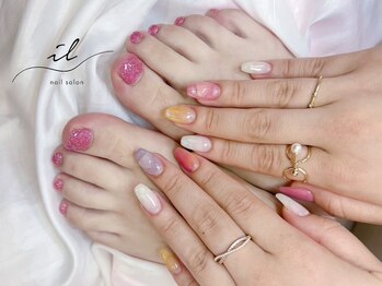 イル 神戸店/ピンクフラッシュネイル
