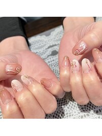 お客様ネイル☆水引きネイル
