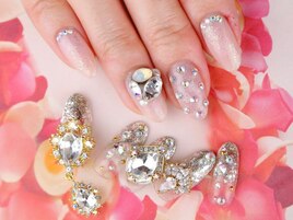 自爪キラキラネイル