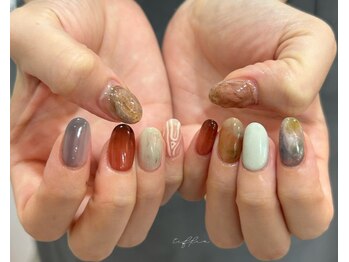 ネイルサロン ティフィン(tiffin)/~やわらか秋ネイル~