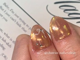 オーロラネイル＋パーツ類追加♪