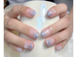 ブルーラメグラデーション
