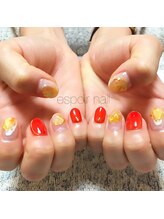 ネイルアンドアイラッシュサロン エスポアール(nail&eyelash salon espoir)/トマトカラーネイル　75分コース