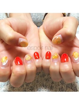 ネイルアンドアイラッシュサロン エスポアール(nail&eyelash salon espoir)/トマトカラーネイル 75分コース