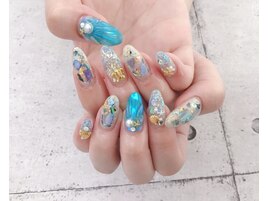 オーロラマーメイドネイル