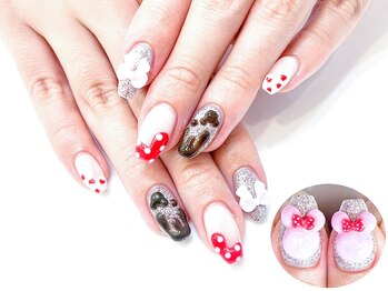 ネイルコレクション ピンク(Nail Collection Pink)/ジェル放題★ミニー・概念ネイル