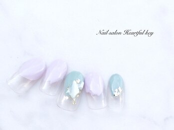 ネイルサロン ハートフルキー(Heartful key)/シェルネイル¥8000