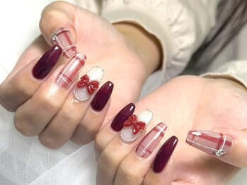 ユニネイル 池袋(Uni Nail)/赤チェックネイル♪