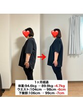 トモカ 吉川美南サロン(TOMOKA)/ダイエット成果1ヶ月目