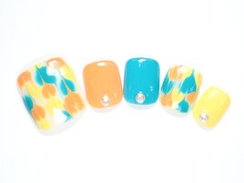 ＃マーブル＃フットネイル