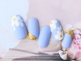 ミラー桜ネイル