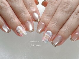 マロンマグフレンチ×チェック柄