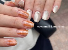 オーシャンネイル 金山店(Ocean Nail)/＃ニュアンスチェックネイル