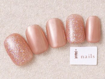 アイネイルズ 三宮店(I nails)/奥行ミラーラメ