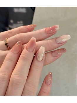 ヘブン ネイル 鶯谷(HEAVEN Nail)/Ombre mix Aurora Nails