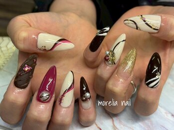 バレンタインネイル