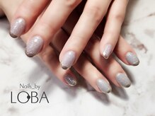 ローバ(LOBA)/パステルラメ＋ミラーフレンチ♪