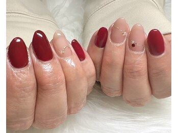テテ ネイル(Tete..nail)/ボルドーネイル