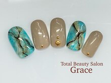 アイラッシュアンドネイルサロン グレイス(Grace)/ターコイズネイル