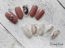 シンプリー 西荻窪店(Simpliee)/定額ちぐはぐネイル￥7900